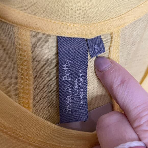 Sweaty Betty Easy Peazy Tank Top Yellow Thin Small - Picture 4 of 11